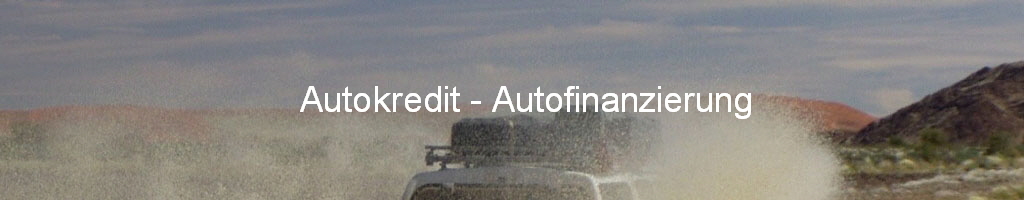 Autokredit - Autofinanzierung